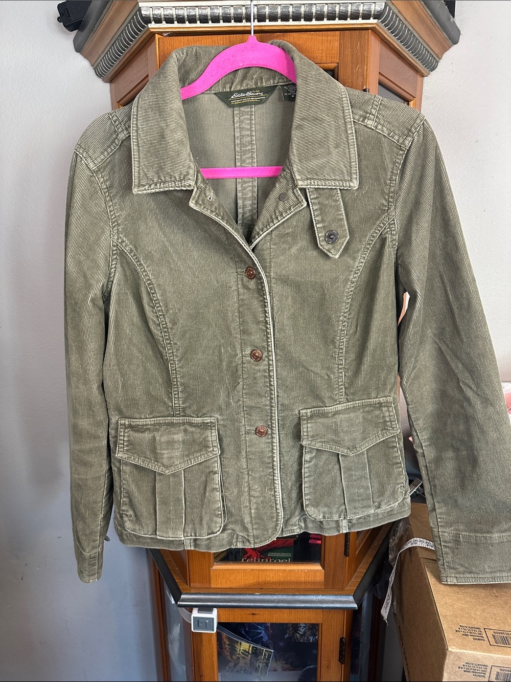 Eddie Bauer Olive Utility Cotton Jacket